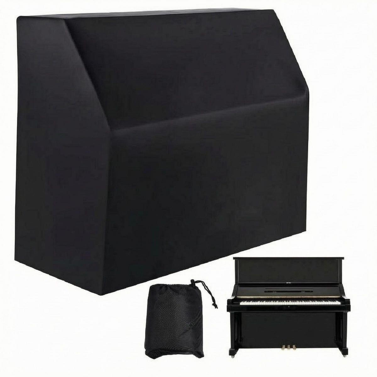 Oxford Material Dustproof Upright Piano Cover Silver-Coated Upright Piano Cover Full Coverage Instrument Accessory Sloped Top