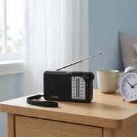 Two-Band-Band Analog Pocket Radio Telescopic Antenna Pocket Radio Portable Personal Electronics Lightweight