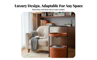 Space-Saving Design 2-Tier Rolling Storage Table Sturdy Frame 2-Tier Wheeled Organizer Easy to Assemble Mobile Furniture Uncovered Top Tray for Homeowners, Office Workers, Living Room, Bedroom, Balcony, Kitchen