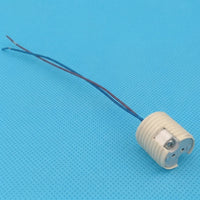 Bathroom Lighting and Kitchen Lighting MR16 Lamp Holder with Wire, High Temperature Resistant Replacement Lamp Holder, Pin Base 150mm Lead, Blue