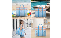 Lightweight Mesh Beach Tote Breathable Mesh Beach Bag Washable Foldable for Swimming Pool, Travel