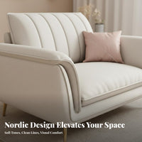 L-Shaped Chaise Sectional Modern Minimalist Design L-Shaped Chaise Sofa Nordic aesthetic Living Room Seating for Homeowners, partners, Lounge Area, Bedroom