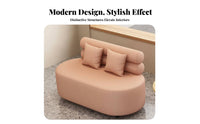 Comfortable Upholstery Upholstered Loveseat with Supportive Back Modern Aesthetic Cafe Booth Nordic Minimalism Commercial Furniture Rounded Edges for Interior Designers, Office Managers, Business Owners, Milk Tea Shop, Restaurant, Beauty Salon