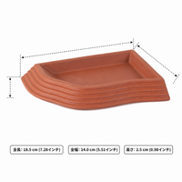 Reptile Water Dish, Water Feeder, For Tortoises, For Terrariums, Plastic, Small, 18.5×14×2.5cm, Easy to Clean