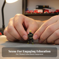 Firefighter Figurine Realistic Features Miniature Firefighter Model Firefighter Figurine Highly Detailed Scale Model Person