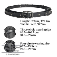 Belt with Chains Adjustable Belt with Embossed Patterns Viking for Cosplayers