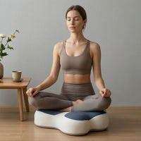 Contoured Meditation Seat with Memory Foam Pressure Relief Meditation Cushion Wear-Resistant Exercise Cushion Long-Lasting for Meditators, Yogi