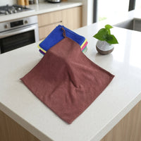 Super Absorbent Microfibre Cleaning Cloths for Car and Kitchen, Reusable Microfibre Cloth 30cm x 40cm with Bound Edges