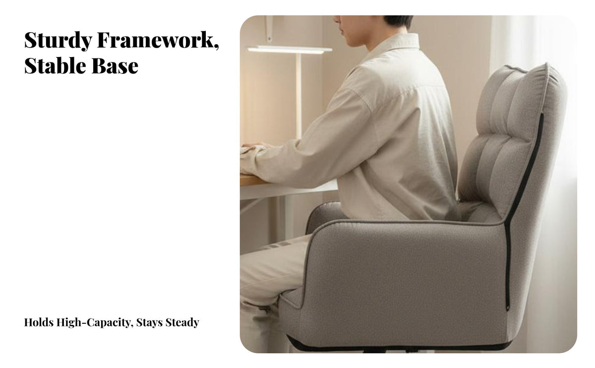 Retro and design Upholstered Woodspine rotating Chair contourd spinerest rotating Wooden Chair with Casters Padded padding Household Furniture Ergonomic Design for Home Office Workers, Students, Adults, Study Room, Bedroom, Vanity Area