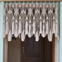 Macrame Curtain Handmade Boho Tapestry Bohemian Design for Guest House, Bedroom