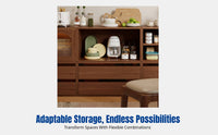 Hardwood customizable storage shelf, freestanding cabinet, adjustable shelves, living room & kindergarten rack