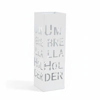 Space Saving Letter Cutout Umbrella Stand Long-Lasting Metal Umbrella Holder Easy to Clean Stable Wobblesteady Base for Hotels, Offices, Entrance, Lobby, Reception Area