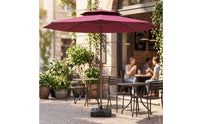 Outdoor Umbrella with Water Base Windproof Patio Umbrella with Base Heavy Duty for Homeowners, Backyard, Balcony, Poolside