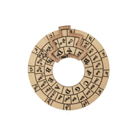 Wooden Music Theory Wheel Educational Circle of Fifths Wheel Compact Circle of Fifths Chart Portable for Guitarists