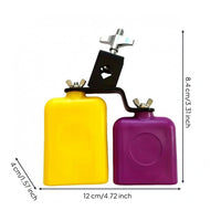 Double-toneTone Percussion Bell Rounded Edges Music Instrument Colorful for Stand Mounting