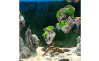 Buoyant Aquatic Pet Habitat Rock Realistic Look Artificial Buoyant Island Aquatic Pet Fish Habitat Decoration Lifelike