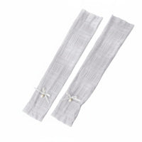 Breathable Bowknot Pearl Arm Sleeves High Elasticity Protection Arm Sleeves Lightweight for Drivers, Athletes, Outdoor Activities, Travel