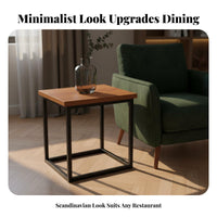 Nordic aesthetic Simple Wooden Dining Set Modern Design Restaurant Table and Chairs Multi-Functional Commercial Furnishing long-lasting Construction for Business Owners, Apartment Dwellers, Fast Food Shop, Cafeteria, Kitchen, morning dining area