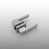 Narrow Frame Glass Door Lock Anti Aluminum Alloy Door Handle Wear-Resistant for Washroom, Office