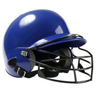 Baseball Helmet with Face Guard Glossy Batting Helmet with Facial Guard Rapid Delivery