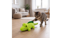 Stuffed Cat Toy Batterybattery-Less Stuffed Crocodile Wind-up Toy Moving Interactive for Cats, Indoor Play
