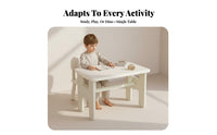 Folding Design Foldable Kids Table and Chair Set Space-Saving Kids Table and Chair Set Rounded Corners Toddler Plastic Study Desk Stable & Sturdy for Toddlers, Preschoolers, Kindergarten, Studying, Classroom, Playroom