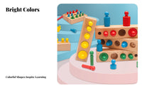 Easy-Grip Knobs Educational Cylinder Socket Set Early Learning Tool Educational Cylinder Blocks Develops Fine Movement Skills