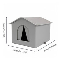Outdoor Cat House Water-Resistant Cat Shelter Windproof for Garden