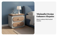 Modern Design 2-Drawer End Table Space-Saving Nightstand Solid Frame Storage Cabinet Easy Assembly for Homeowners, Young Adults, Small Areas, Apartment, College Dorm, Living Room