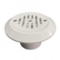 White Pool Inlet Outlet Fitting ABS Plastic Swimming Pool Inlet Fitting Low-Height Replacement Part Slotted Grille