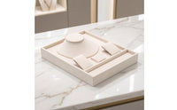 Jewelry Tray with Bust Suede-Like Necklace Organizer Pad Multi-Functional
