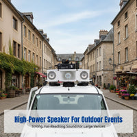 Car Roof PA Speaker, High-Power Bluetooth Megaphone, Outdoor Loudspeaker, Waterproof Mount, Random Model