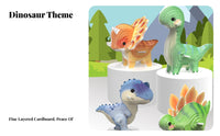 Educational 3D Dinosaur Model Kit Develops Spatial Skills Dinosaur 3D Model Kit Easy to Assemble for Children, Kids, Playtime, Classroom