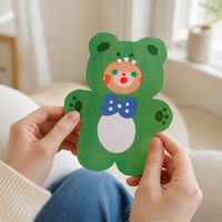 Cute Bear Birthday Greeting Card Ins Style Student DIY Thank You Message Postcard for Girls