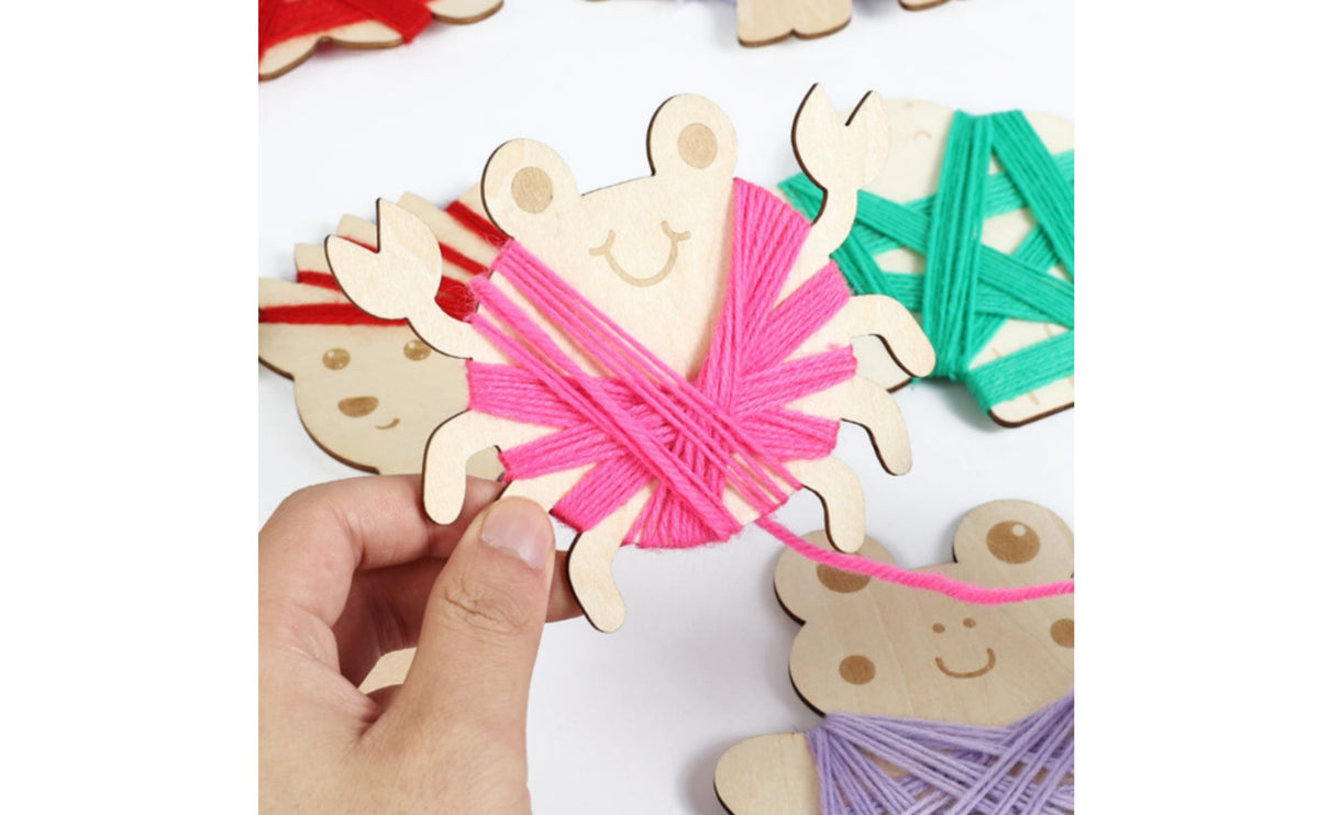Hands-On Activity Wooden Threading Toy Creative Fun Toddler Fine Movement Toy Long-Lasting Wood Wooden Shape Lacing Set Polished Edges for Preschoolers, Toddlers, Classroom