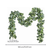Eucalyptus Garland Vine Flexible Steming Artificial Eucalyptus Vine Trailing Hanging Leaf Garland for Decorative Display