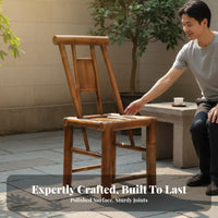 Weather Resistant Chinese Design Tea Table Set Long-Lasting Patio Table and Chair Set Easy to Clean Outdoor Seating Group Artisanal for Homeowners, Apartment Dwellers, Couples, Courtyard, Backyard, Front Porch, Poolside