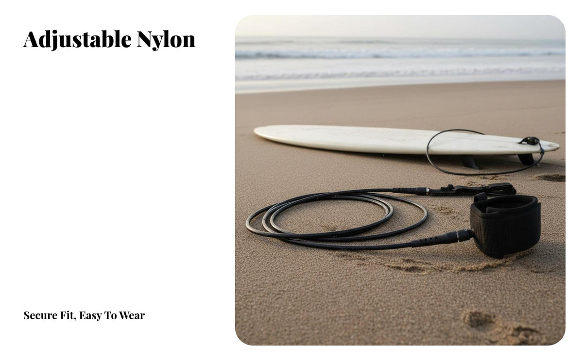 Wave Leash Elastic Plastic Material Wave Board Leg Rope Wave Board Safety Cord Sturdy and Long-Lasting Ankle Cuff Board Leash