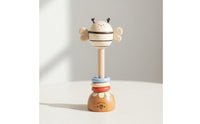 Wooden Bee Rattle Gnaw Bee Toy Develops Fine Motor Skills Infant Grasping Rattle for Infants, Infants
