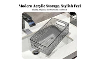 Rectangular Vanity Tray Transparent Textured Vanity Tray Multi-Purpose