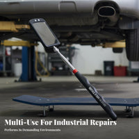 Telescopic Inspection Mirror Anti-Slip Handle Rotate Head Inspection Mirror Hand Tool Batteries Included for Technicians