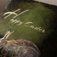 Easter Bunny Throw Pillow Case Soft Decorative Cushion Cover Seasonal Decor Printed Pillowcase for Home Stylists, Gift Donors, Sofa, Couch, Armchair