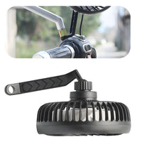Fan with Mirror Mount USB-Powered Electric   Fan Low-Profile for Summer Rides