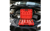 26 Pieces Climate Control Leak Detection Adapter Kit Efficient Automotive Cooling System Test Kit with Case Leak Tester for Home Mechanics