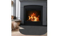 Semi-Circular Hearth Mat Multi-Functional Fireproof Fireplace Mat Easy to Use Resistant Hearth Rug for Grill