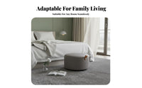 Multi-Functional Low Round Stool Comfortable padding Round Padded Footrest Modern Design Footstool space-saving Size for Apartment Dwellers, Interior Designers, Entrance, Entryway, Living Room, Bedroom
