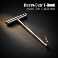 Heavy Duty Manhole Cover Hook, Steel Manhole for Industrial Use, Manhole Cover Hook for Garage, T-Handle Hook for Heavy Duty Lifting