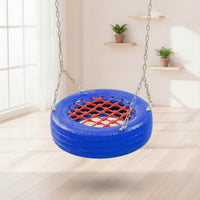 Tire Swing Adjustable Swing Seat with Rope Net Outdoor Long-Lasting for Children, Backyard, Playground