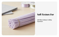 DIY Flower Making Material Pastel Colors Pipe Cleaner Floral Craft Set High Density Colorful Fuzzy Sticks for Beginners, Kids, School Projects