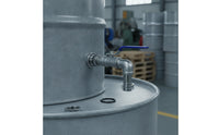 Drum Transfer Faucet with Lever Handle Right Angles Angled Drain Faucet with Hose Barb Threaded for Workshops, Garages
